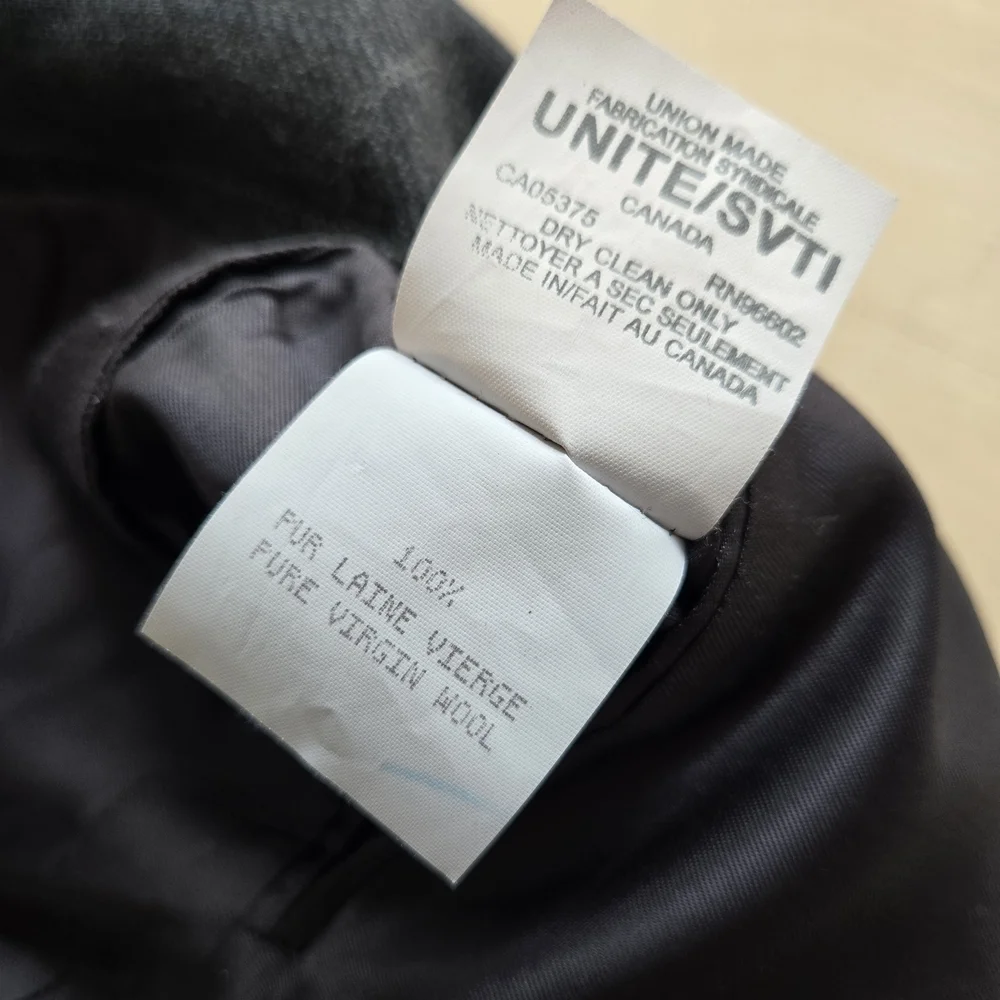 Oscar de la Renta Charcoal Windowpane Lambswool Blazer - Picture 10 of 14